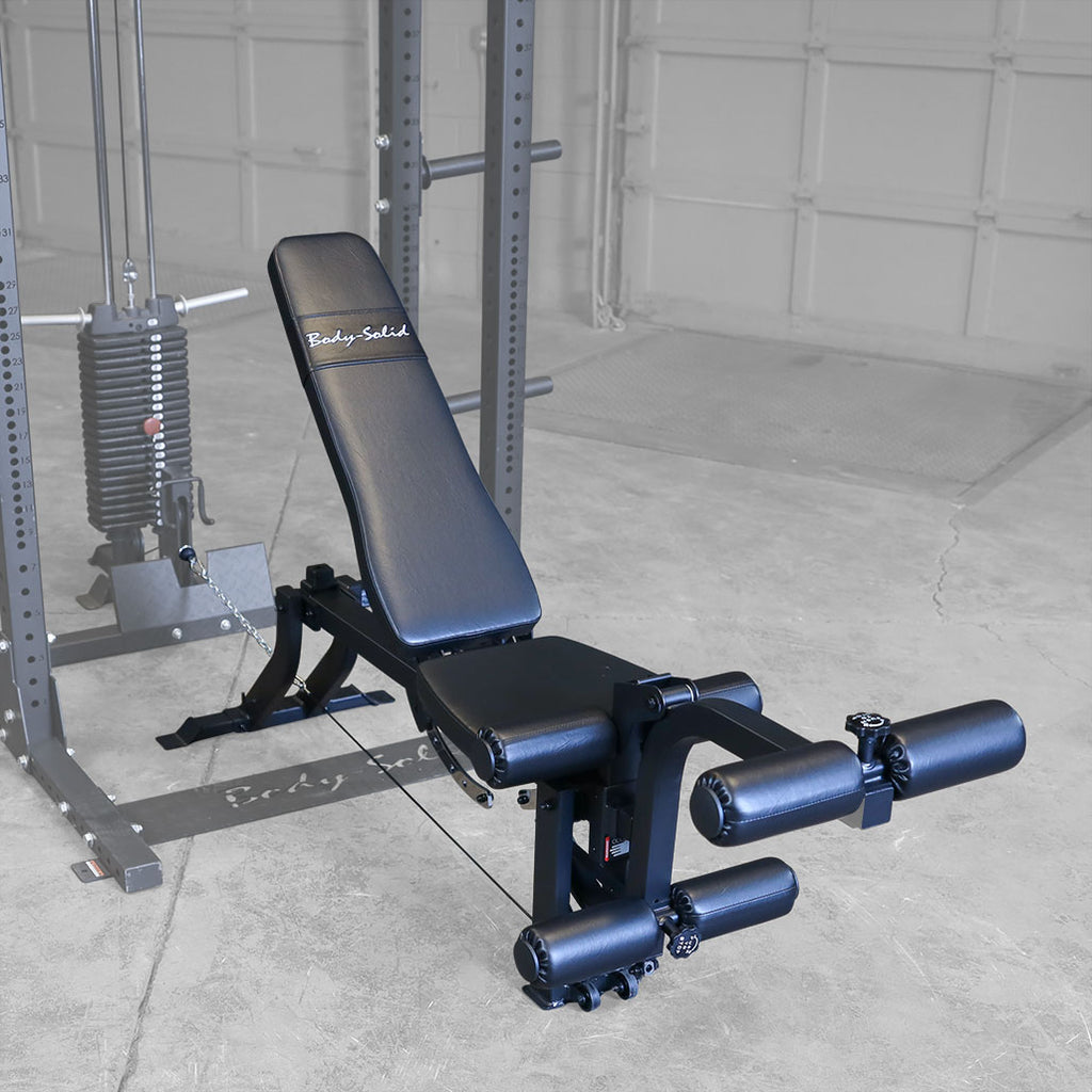 Body-Solid GLEG Adjustable Bench with Cable Leg Developer