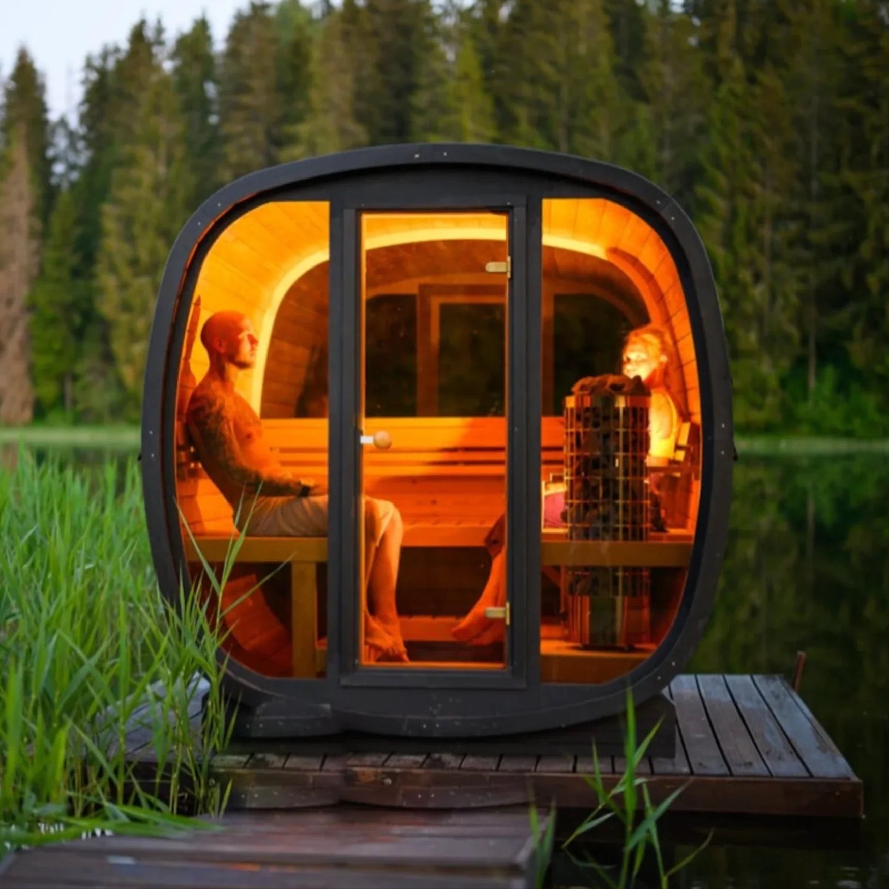 Auris 2 Luxury Outdoor Cedar Sauna | 2-4 Person | Orivon Wellness