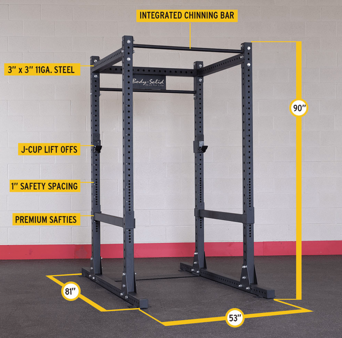 Body-Solid SPRSF Premium Safety Rods for SPR1000 Power Rack
