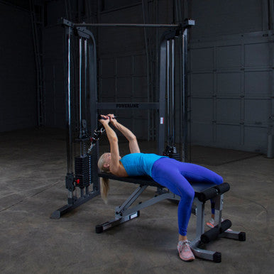 Body-Solid PFT100 functional trainer in use