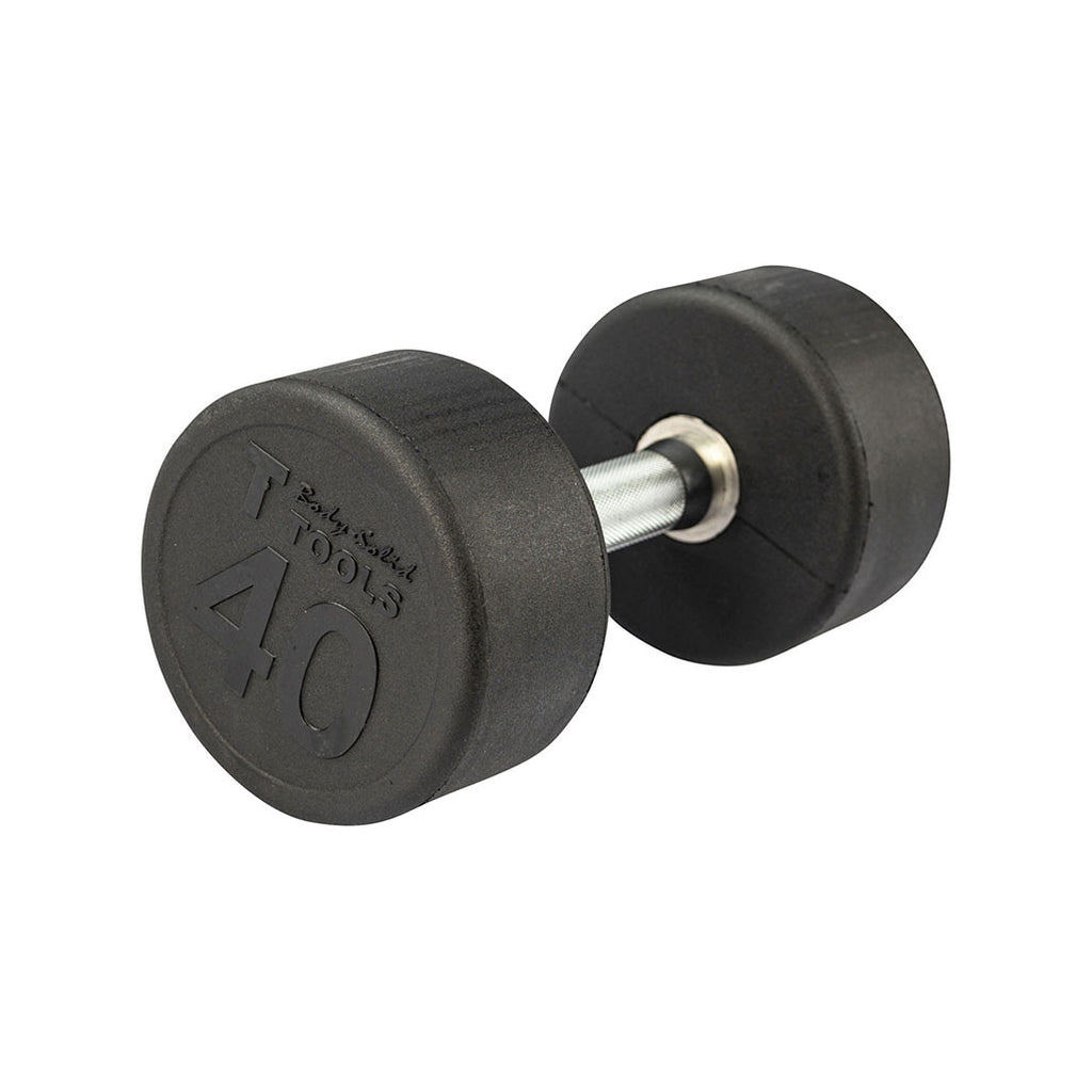 Body-Solid SDP round rubber dumbbell with knurled chrome handle