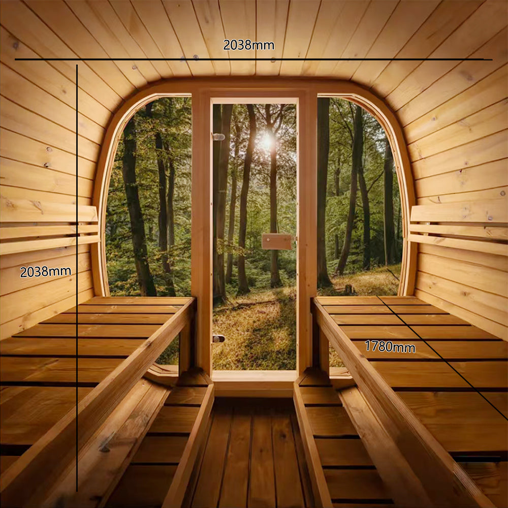 Auris 2 Luxury Outdoor Cedar Sauna | 2-4 Person | Orivon Wellness