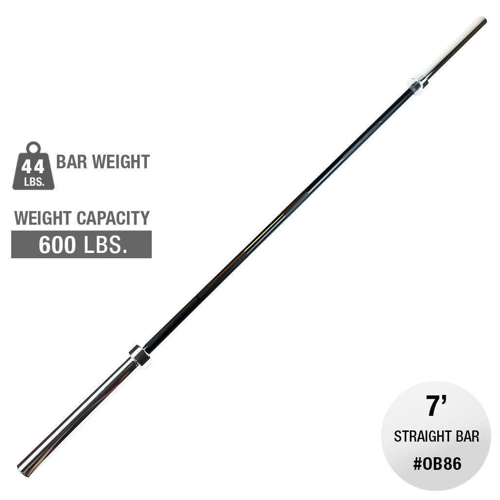 Body-Solid OB86B 7 ft Olympic Bar, black